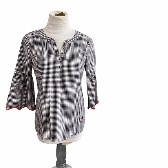 33-Oprah Magazine Collection Talbots Gingham Top - Picture 2 of 8